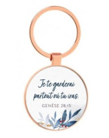 Porte-clé métal rose doré