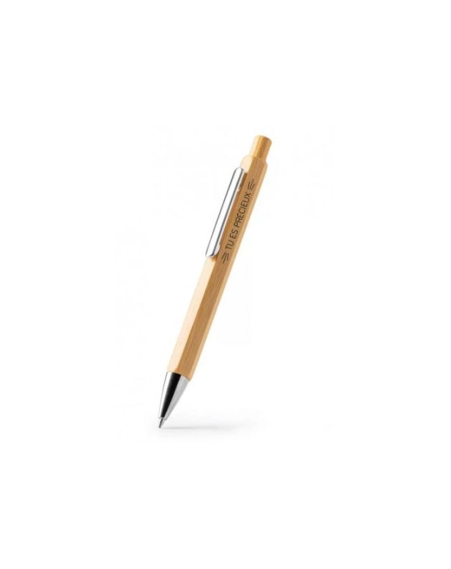 Stylo bambou "Tu es précieux" - Librairie chrétienne 7ici