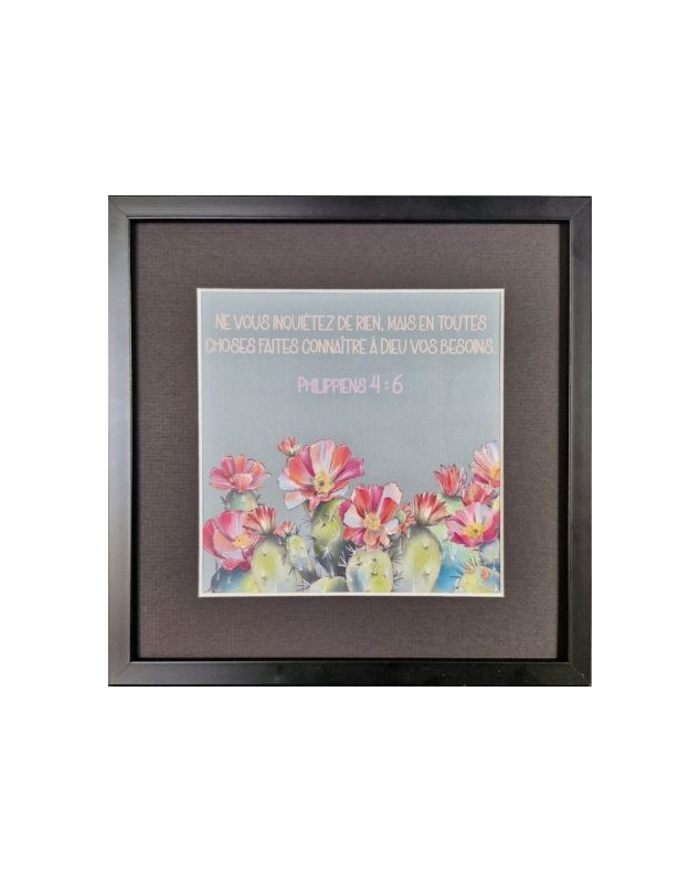 Tableau 20 x 20 cm oiseau fleurs - Librairie chrétienne 7ici