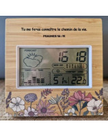 Station météo, horloge, calendrier et fonction alarme avec capteur température et humidité