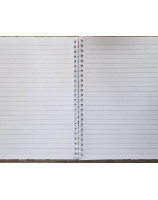 Carnet A5 à spirales, motif roses