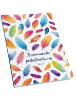 Carnet plumes "Je serai avec toi partout où tu iras » Jos 1.9