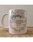 Mug brillant couronne de  fleurs et papillons