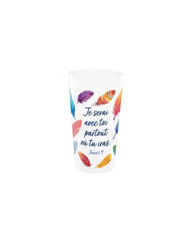 Gobelet 60 cl "Je serai avec toi partout où tu iras." Jos 1.9