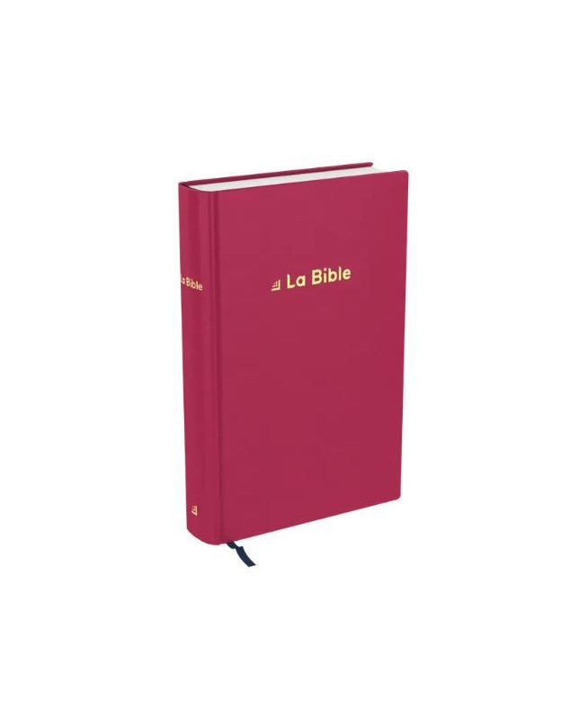 Bible Darby revisée format compact, rigide velours rouge framboise