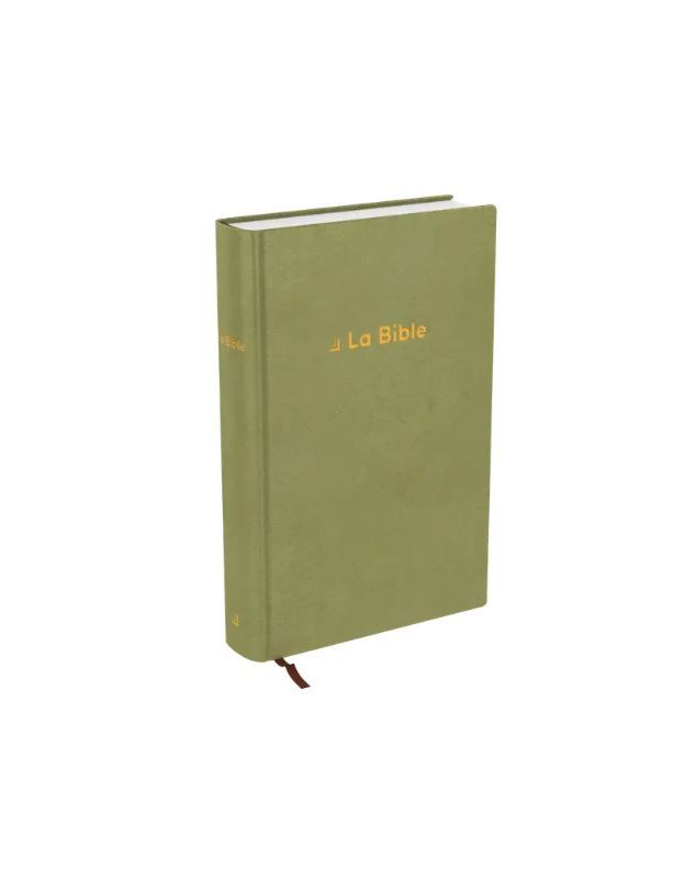 Bible Darby revisée format standard, rigide velours vert olive