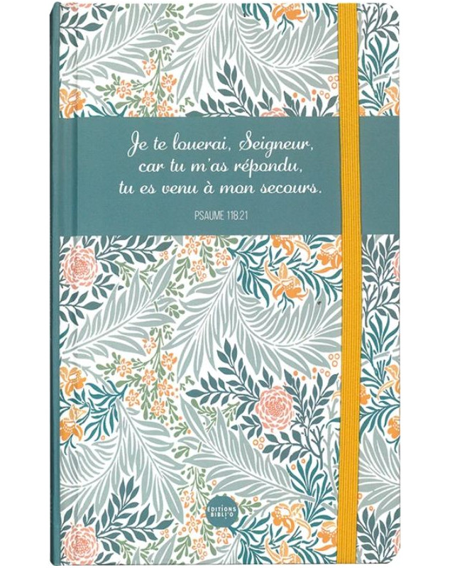 Carnet de notes "Je te louerai, Seigneur, car tu m'as répondu, tu es venu à mon secours"