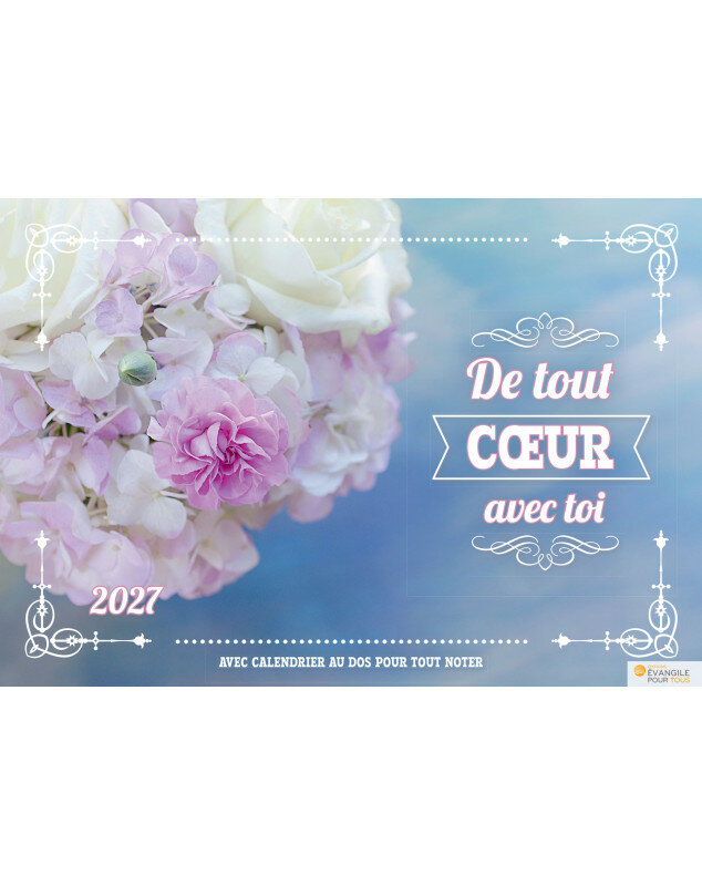 Calendrier De tout coeur avec toi 2027 - Librairie 7ici