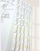 Cavaliers onglets biblique blanc dore