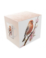 Tasse oiseau "Les bontés du Seigneur se renouvellent chaque matin." Lm 3.23