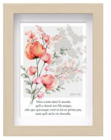 Mon cadre inspiration fleurs roses et oranges Jn 3.16
