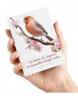 Carnet A6 oiseau "Les bontés du Seigneur se renouvellent chaque matin." Lm 3.23