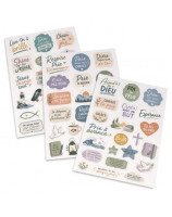 Lot de 3 planches d'autocollants - motifs ados