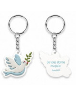 Porte-clé  PVC Colombe