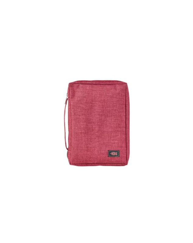 Pochette bible medium rouge tissu