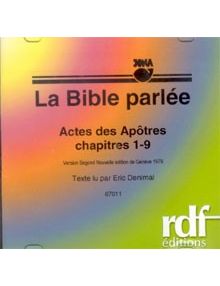 CD Actes des Apôtres chapitres 1 à 9