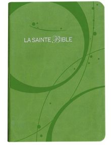 Bible Louis Segond 1910 similicuir vert tranche argent Ref 1060